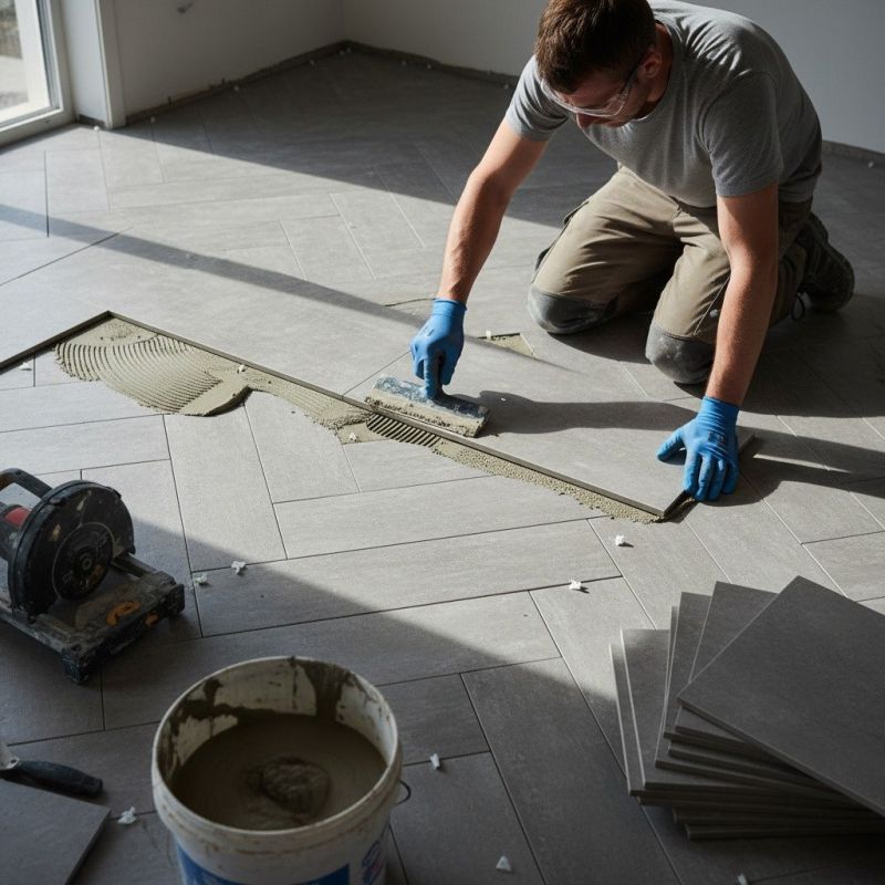 Tile Floor Installation detail